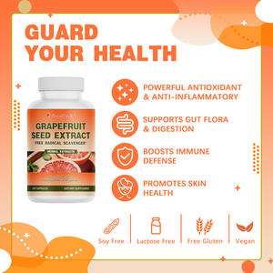 <span class=keywords><strong>Extrait</strong></span> de Pépins de <span class=keywords><strong>Pamplemousse</strong></span> 500mg en Capsules - Complément Herbal Naturel, Soutien Immunitaire et Digestif, Végétalien GMP Sans OGM - Product Image 4