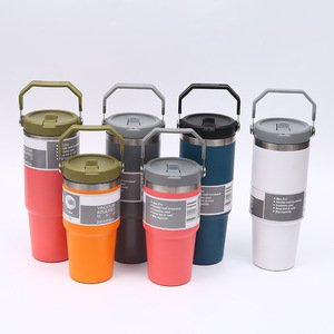 OEM/ODM 20oz Stainless Steel Double-Wall Eco-Friendly Transparent <b>Drinking</b> Water <b>Bottle</b> with Mug and <b>Straw</b> Durable & DIY - Product Image 1