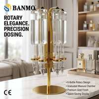BANMO Machine de remplissage de parfum à 12 têtes, station de bar à parfum murale avec bouteilles en verre élégantes de 380 ml