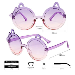 <span class=keywords><strong>Gafas</strong></span> de Sol Modernas para Niños, Protección UV400, Diseño de Oreja Redonda, Logotipo Personalizado, <span class=keywords><strong>Gafas</strong></span> de Sol Infantiles para Fiestas - Product Image 3