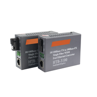 Mini Convertidor de Medios Industrial 10/100/1000M 10G RJ45 SFP Monomodo 20-120 Km SC, Convertidor de Medios Gigabit de Fibra Óptica Netlink