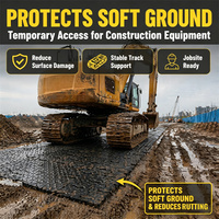 Tapis de protection du sol à prix d'usine 4x8 pi, épaisseur 1/2 pouce, tapis de soutien pour la construction