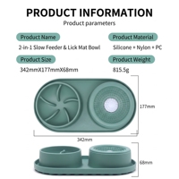 Gamelle en silicone anti-étouffement pour chiens et chats, tapis à lécher de qualité alimentaire avec ventouses puissantes pour une alimentation lente