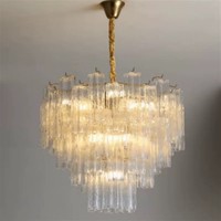 Lámpara de Araña de Hierro de Lujo Estilo Vintage Francés, Altura Ajustable, para Sala de Estar, Comedor, Escalera Dúplex, Dormitorio Principal, Estilo Villa Italiana Murano