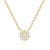925 argent Moissanite collier Simple mode sept diamant fleur clavicule chaîne collier Bracelet et boucles d'oreilles ensemble bijoux