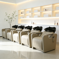 Fauteuil de lavage de luxe électrique et inclinable avec massage du dos et cuvette pour salon de coiffure – Vente en gros