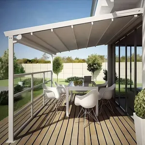 Oferta Limitada: Toldo Retráctil Motorizado con Control Remoto, Pérgola <span class=keywords><strong>de</strong></span> PVC con Revestimiento <span class=keywords><strong>de</strong></span> PA y Aleación <span class=keywords><strong>de</strong></span> Aluminio, <span class=keywords><strong>para</strong></span> Terraza, Jardín y Exteriores - Product Image 5