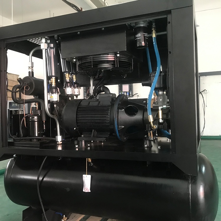 En stock, compresor de aire de 15 kW integrado, 3 en 1, 7-12 bar, mini compresor con secador de aire y tanque de aire