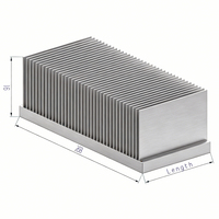 Dissipateur thermique en aluminium haute puissance 268(L)*90(H)*30(P) mm avec ailettes de refroidissement profondes, surface de dissipation thermique maximale