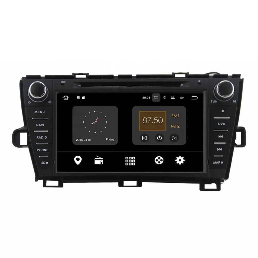 Di Navigazione GPS per auto lettore dvd per Toyota Prius 2009 2010 2011 2012 2013 RHD 7 pollici Doppio din Android 9.0 car multimedia stereo