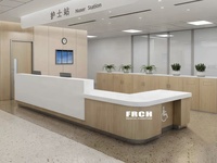Comptoir de réception moderne en acrylique pour hôpital, poste de travail pour infirmières et médecins, mobilier design