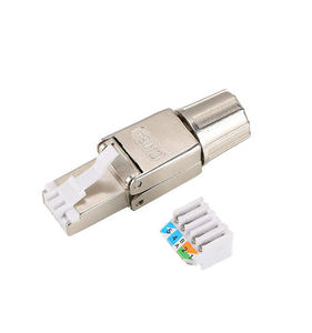 Conectores Metálicos Keystone Jack RJ45 Blindados para Redes Ethernet CAT8/CAT5E/CAT6/CAT7/CAT6A de 23AWG, Blancos/Plateados - Product Image 6