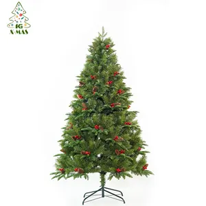 Cây Giáng Sinh Sang Trọng Hỗn Hợp Arbol De Navidad 6ft PVC PE Bán Buôn Giáng Sinh Cây Giáng Sinh Nhân Tạo Kết Cấu Bản Lề Có Trang Trí