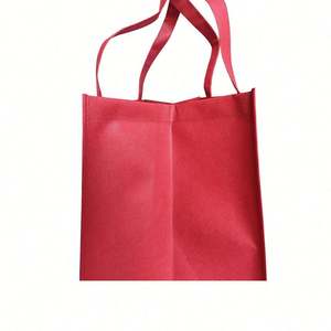Sac de courses réutilisable, recyclable, personnalisé, promotionnel, en tissu non tissé, à longue poignée, de couleur bordeaux, pour épicerie, claret - Product Image 3