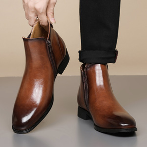 Botas <span class=keywords><strong>Chelsea</strong></span> 2025, Nuevas, Casuales, para Hombre, Botas Cortas, Talla Grande, Botas de Cuero, Venta al Por Mayor - Product Image 3