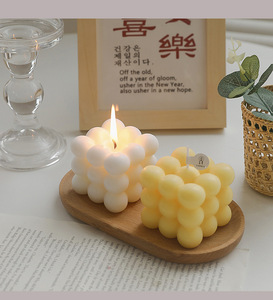 Gran oferta, decoración nórdica para el hogar, cera de soja, cubo perfumado, vela de burbujas - Product Image 3