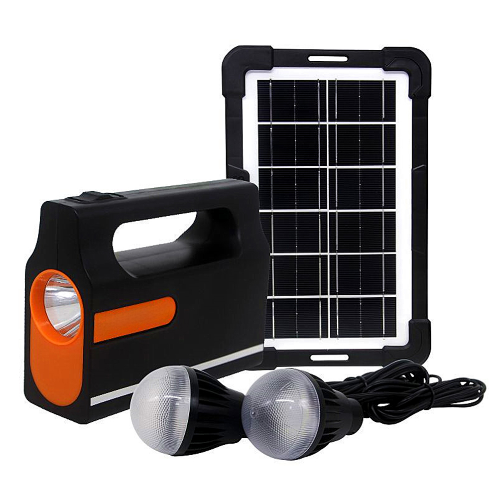LAMPARA CON PANEL SOLAR Y FOCOS LM-3605