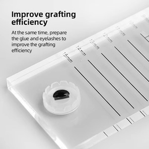 Crystal Acrylic Eyelash <b>Glue</b> Plate Scale <b>Lash</b> Holder Flowing Cup for Grafting Flowering Tools - Product Image 5