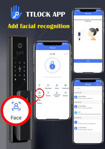 Ttlock App Nhận dạng khuôn mặt khóa cửa sinh trắc học an Ninh Vân Tay Kỹ Thuật số khóa cửa mật khẩu thẻ NFC không dây khóa thông minh - Product Image 4
