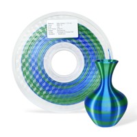 Filament d'impression 3D en plastique PLA bicolore arc-en-ciel en soie extrudée HELLO3D, diamètre 1,75 mm, température d'impression 190-220