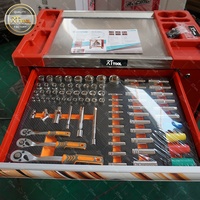 Ensemble d'outils de 540 pièces, boîte à roulettes, coffre à outils en acier inoxydable robuste, 7 tiroirs, chariot à outils