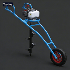 Perforadora de Hoyos para Postes a Gasolina, Portátil con Carro, 99cc, Taladro de Tierra Potente para Plantaciones de Café - Product Image 6
