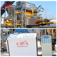 Machine à mouler les briques en ciment Hongfa QT6-15F entièrement automatique avec PLC et équipe d'installation gratuite au port de Calcutta, Inde
