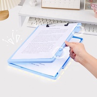 Porte-documents A4 en plastique avec clip de fixation et rangement intégré