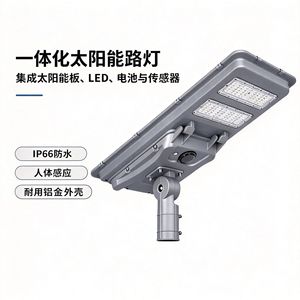 Farola Solar Integrada de Aluminio Fundido a Presión Taizetian de 100W con Sensor para Exteriores e Iluminación Vial - Product Image 4