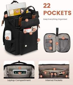 Échantillon gratuit Sacs avec logo personnalisé d'usine Sacs grande capacité pour ordinateur portable professionnel Sacs à dos de voyage imperméables pour le week-end avec logo - Product Image 3