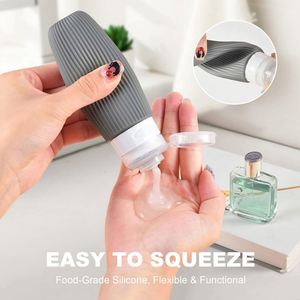 Kit de toilette personnalisé avec logo, 16 pièces, flacons d'accessoires approuvés, flacons de voyage en silicone rechargeables anti-fuite - Product Image 3