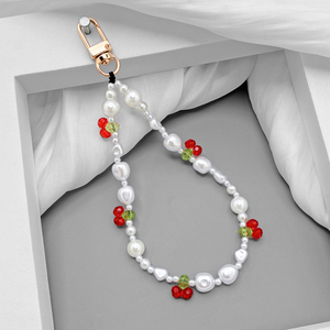 Pulsera <span class=keywords><strong>Celular</strong></span> Dingxing DY-0069 Roja Cereza para Mujeres y Niñas, 18 cm de Largo - Product Image 3
