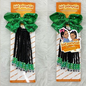 Elastisches Band Pferdeschwanz Maßgefertigte 8-Zoll <span class=keywords><strong>Sengel</strong></span> Twist Pferdeschwänze mit Großen Rosa Perlen Kinder Geflochtene Pferdeschwänze Transparente Perlen DIY - Product Image 6