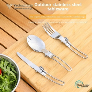 Stainless Steel <b>Multi</b>-Functional Utensil Set Knife Fork Spoon Compact Design for Outdoor Use - Product Image 4