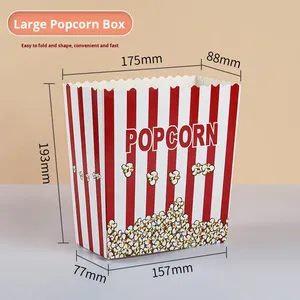 Contenitore per Popcorn Personalizzabile con Logo, Secchiello Quadrato Facile da Usare per Feste e Serate Cinema - Product Image 3