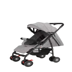 Cochecito de Bebé Ligero con Asa Reversible, Asiento Ajustable, Tela de Lino, Marco de Acero, Amortiguación de Impactos - Product Image 1