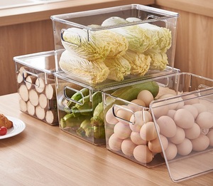 Clear Space Plastic Storage Bins With Lids Kitchen Organization Or Fridge Pantry Organizers And Storage Bins Cabinet