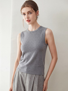 Nueva Llegada: Top de Verano para Mujer, Camiseta sin Mangas de Algodón, Cuello Redondo, Estilo Crop Top para Chicas - Product Image 6