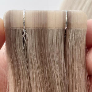 Extensions de cheveux à bandes 100% cheveux humains vierges avec adhésif de qualité médicale. Frisé ou lisse. 14 à 24 pouces dans une variété de teintes. - Product Image 4