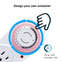 Minuteur mécanique 24 heures avec prise standard américaine, mini minuteur portable pour usage intérieur