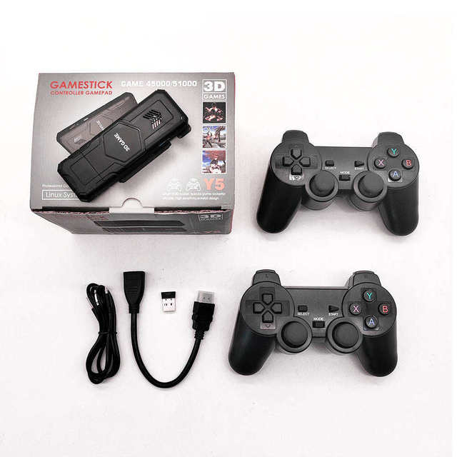 Hot Selling Y5 Game Stick Console HD 4K Output 45000/51000 Retro Games 40+ Game Emulators Video Gaming Console