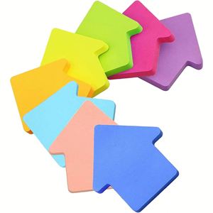 Blocs-notes adhésifs personnalisés avec logo, couleurs fluorescentes, papier autocollant avec flèches pour les étudiants, pour écrire des notes - Product Image 1