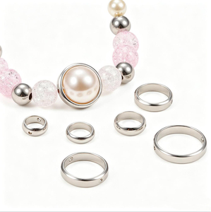 Anello Connettore a Doppio Foro in Acciaio Inossidabile <span class=keywords><strong>per</strong></span> Creazione di Bracciali e Collane - Product Image 1