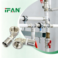 Raccords de tuyauterie PEX en laiton IFAN, coudes à filetage femelle, raccords PEX-AL-PEX 16-32 mm, raccords à sertir PEX