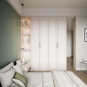 Armario de Madera Maciza de Lujo Ligero, Personalizado, Independiente, Ecológico, Duradero, con Iluminación LED para Dormitorio, Entrada y Zapatero - Product Image 3