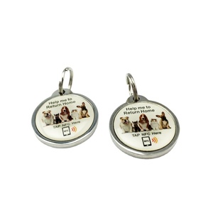 Etiqueta de Collar para identificación de mascotas, epoxi codificado, código <span class=keywords><strong>QR</strong></span> imprimible personalizado, NFC, para seguimiento de perro/gato - Product Image 1