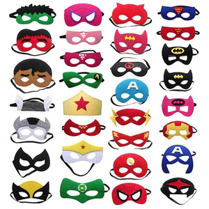 Partito puntini di fabbrica Costume personalizzato per festa di Halloween in feltro cartone animato <span class=keywords><strong>supereroe</strong></span> ragazza ragazzo bendata per bambini Festival vestire le maschere - Product Image 1