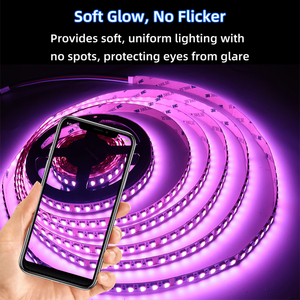 Tùy chỉnh 4 trong 1 linh hoạt RGBW <span class=keywords><strong>LED</strong></span> Strip 24V Dimmable với điều khiển từ xa ứng dụng điều khiển FCC RoHS CE chứng nhận cho phòng ngủ, graming phòng, TV - Product Image 5