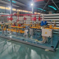 Skid de contrôle et de dosage de pression de gaz industriel personnalisé, avec système de sécurité et d'odorisation, construction en acier au carbone, certifié ATEX pour usage commercial