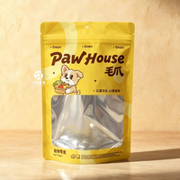 Sachets d'emballage pour friandises pour animaux de compagnie en aluminium 100g 250g 500g, pochettes personnalisées imprimées avec fermeture éclair et fenêtre